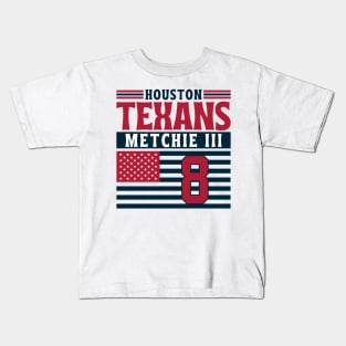 Houston Texans Metchie III 8 American Flag Football Kids T-Shirt